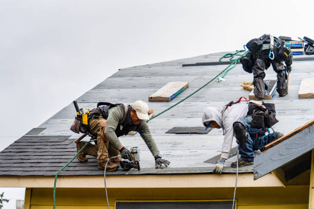 Professional Gutter Installation technician working in Hot Sulphur Springs, CO